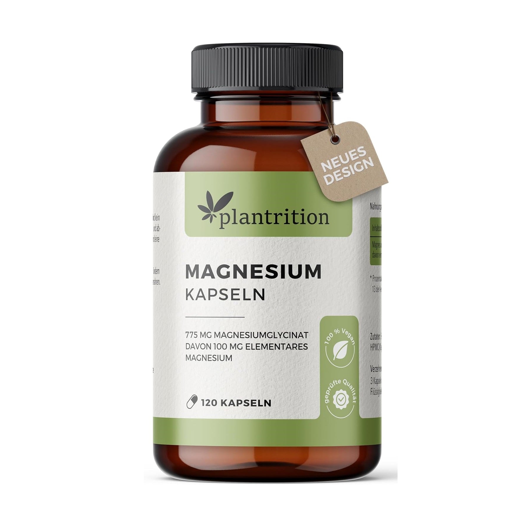 plantrition Magnesium Bisglycinat - 120 Kapseln