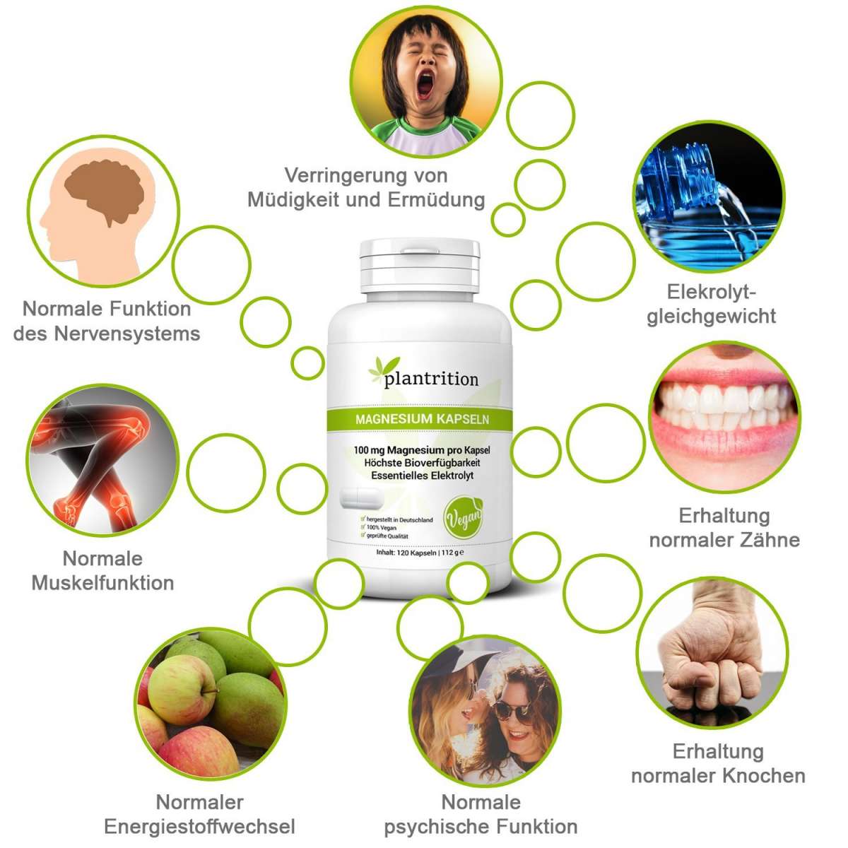 plantrition Magnesium Bisglycinat - 120 Kapseln
