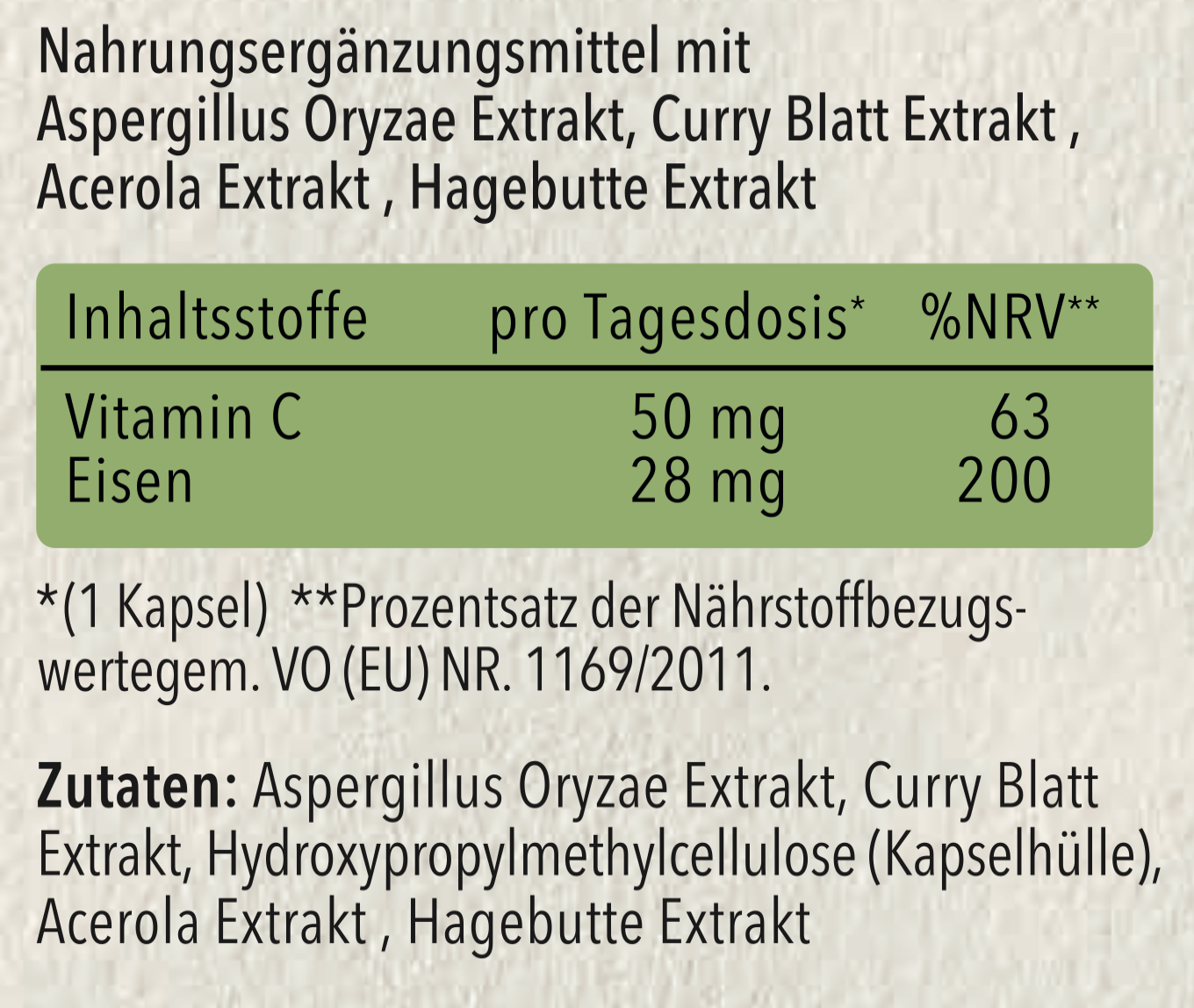 plantrition Eisen + Vitamin C - 60 Kapseln