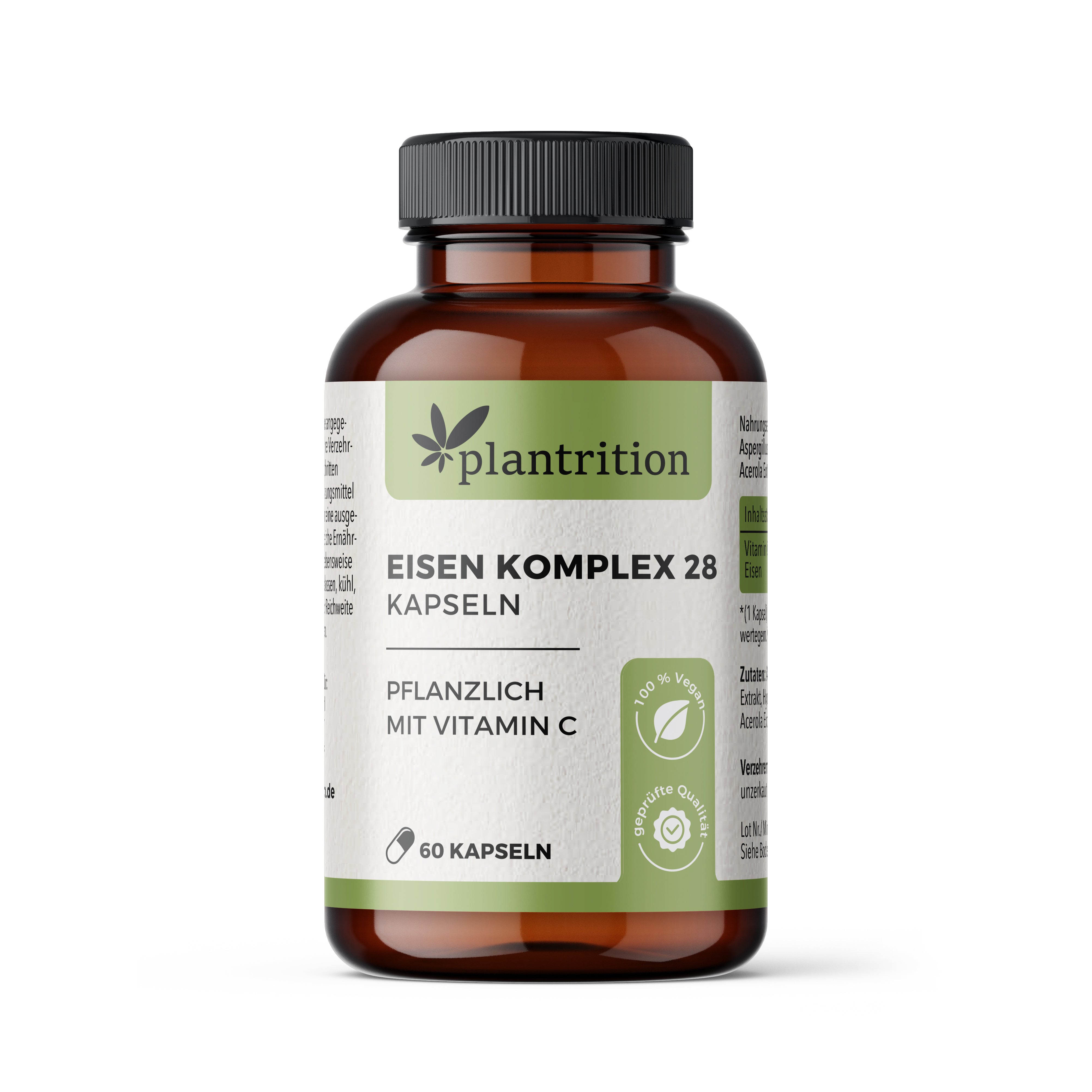 plantrition Eisen + Vitamin C - 60 Kapseln