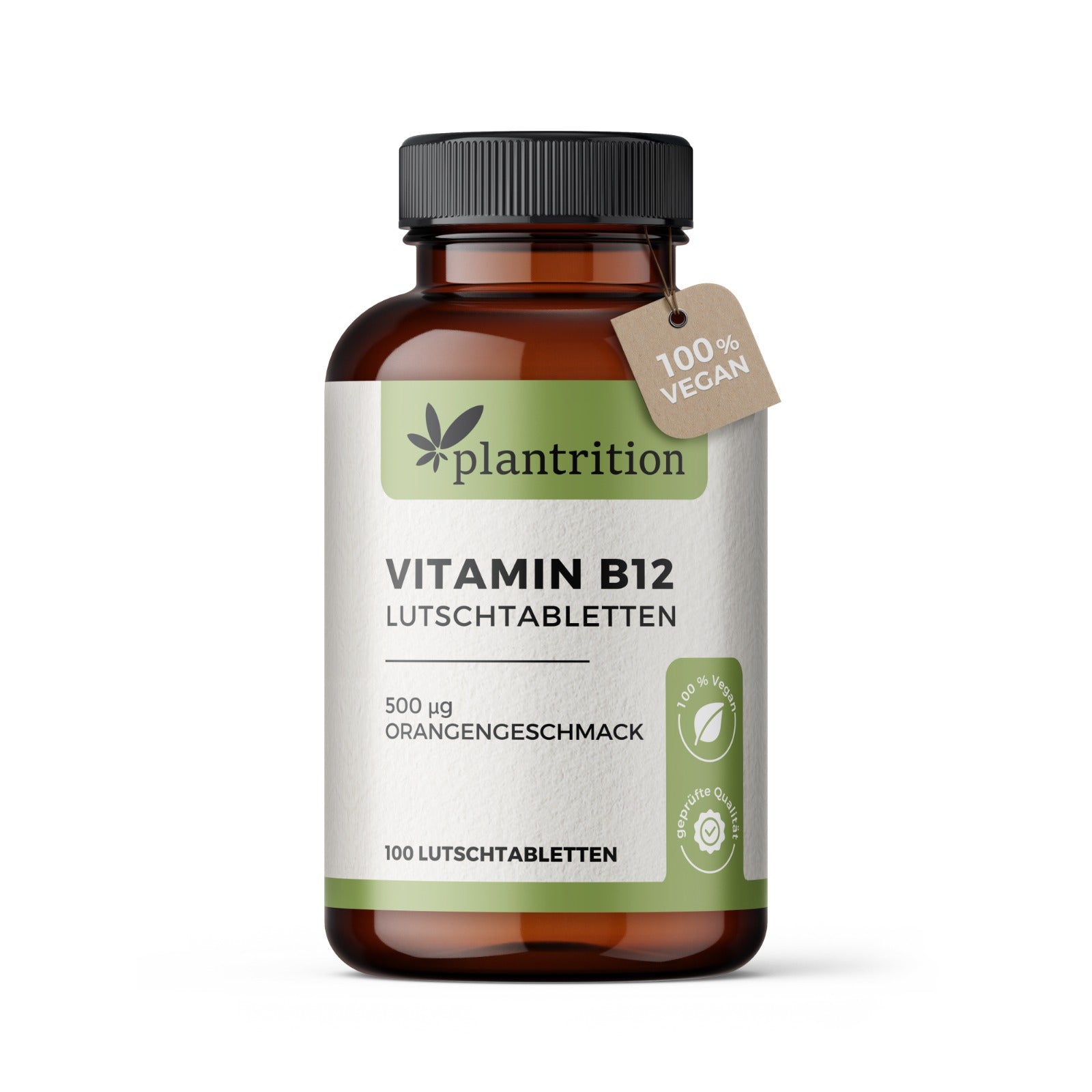 plantrition Methylcobalamin Vitamin B12 500µg Lutschtabletten Orange  - 100 Stück