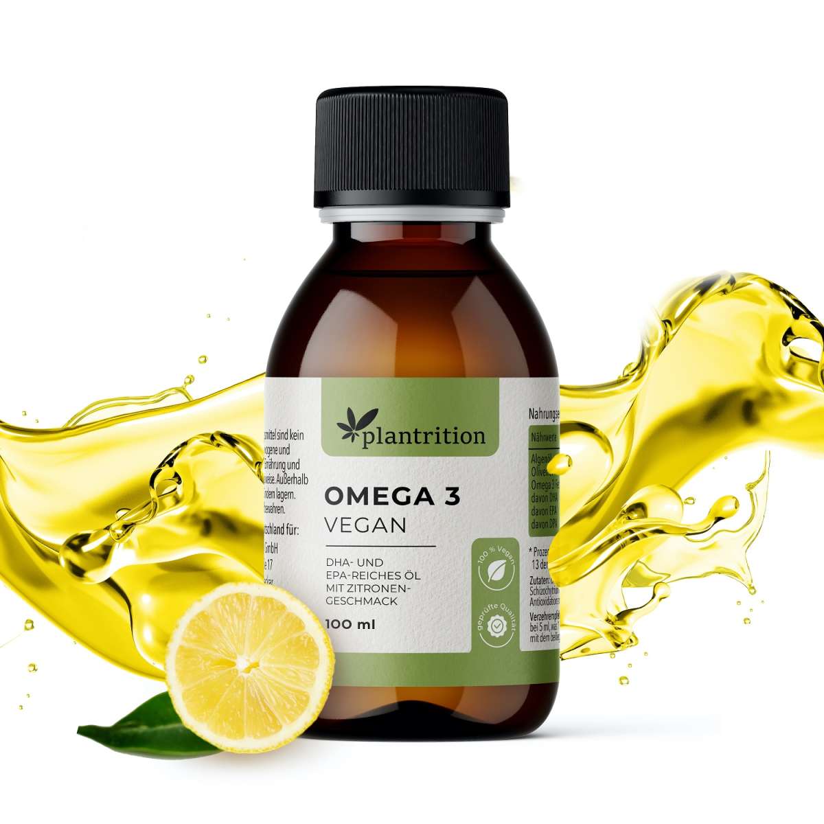 plantrition Omega 3 Vegan Algenöl EPA & DHA - Flüssig 100ML